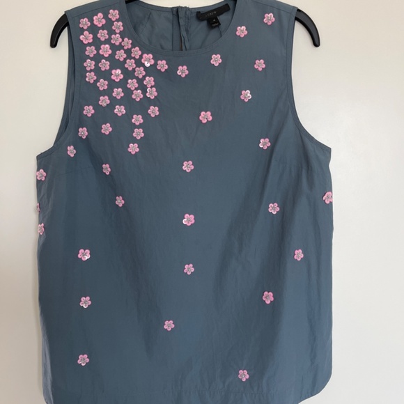 Embellished beaded j crew top - LIKE NEW - Picture 2 of 8